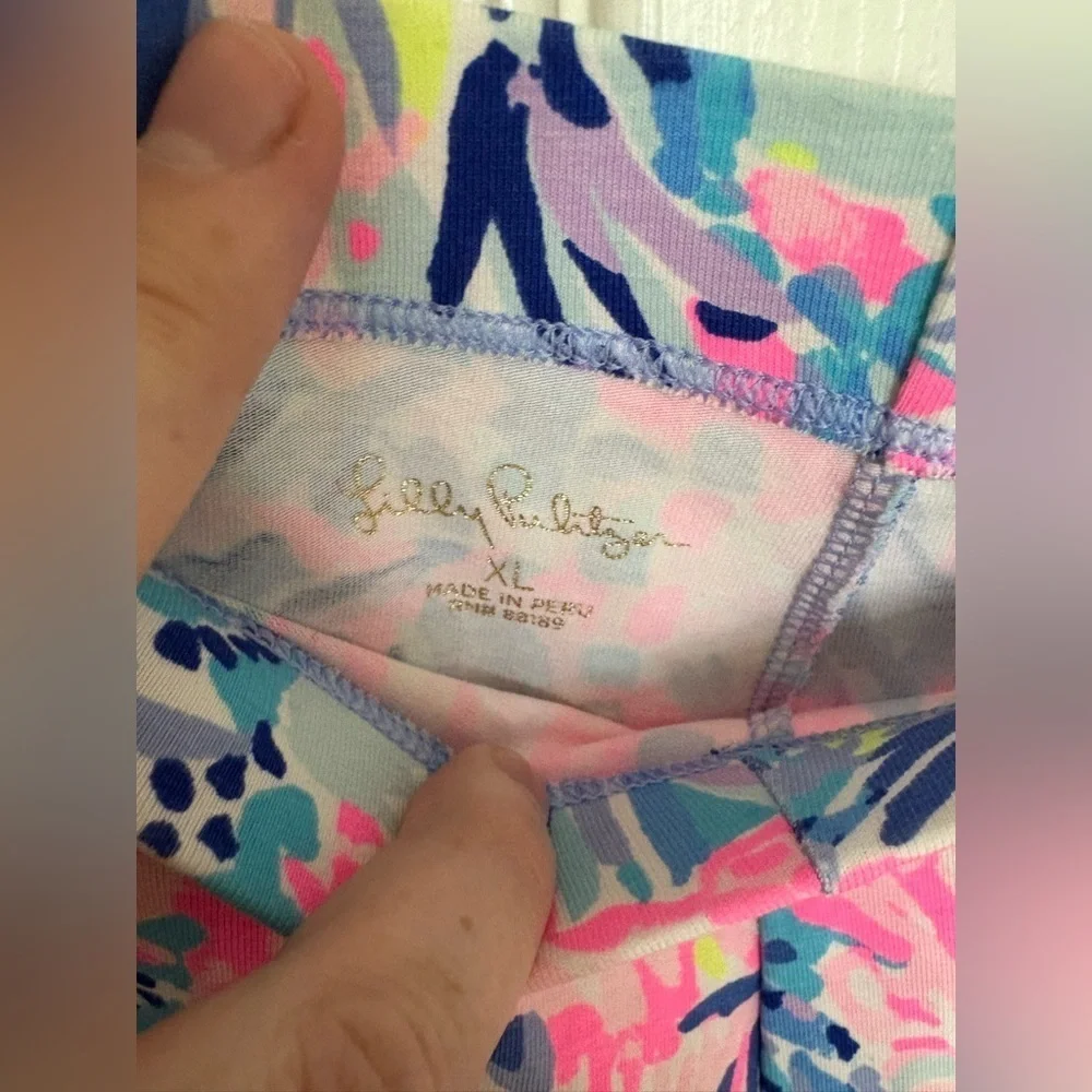 Lilly Pulitzer Coral Bay Maia Leggings – Girls Size XL – Fun & Preppy